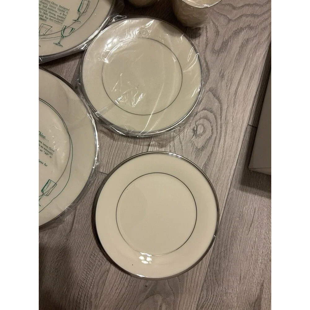 Lenox Solitaire Set Of 7 Dinner Plates, Set Of 2 Bread Plates, Set Of 4 Tea Cups
